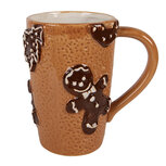 Clayre & Eef   | Mok Bruin Beige 14x10x15 cm / 575 ml | 6CEMU0210