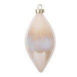 Clayre & Eef   | Kerstbal Beige ø 7x13 cm | 6GL5120