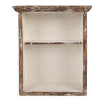 Clayre & Eef   | Wandkastje Bruin Wit 36x15x43 cm | 6H2466