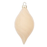 Clayre & Eef   | Kerstbal Beige ø 7x13 cm | 6GL5169