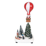 Clayre & Eef   | Kerstdecoratie Kerstbomen met LED Groen Wit 17x13x32 cm / 3xAA | 6PR5870
