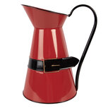 Clayre & Eef   | Decoratieve kan Rood Zwart 22x17x27 cm | 6Y5900L