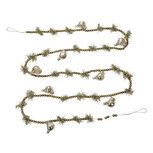 Clayre & Eef   | Decoratie slinger kerst Zilverkleurig ø 2x180 cm | 65989