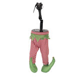 Clayre & Eef   | Decoratie Kerst Elfenbenen Rood Groen 30x13x54 cm / 3xAA | 66348