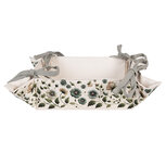 Clayre & Eef   | Broodmand Beige Groen 35x35x8 cm | GTB47