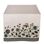 Clayre & Eef   | Tafelloper Beige Groen 50x140 cm | GTB64