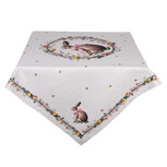 Clayre & Eef   | Vierkant Tafelkleed Beige Bruin 100x100 cm | EWC01