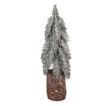 Clayre & Eef   | Kunstkerstboom Groen Wit ø 12x32 cm | 66429