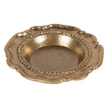 Clayre & Eef   | Decoratie Schaaltje Goudkleurig ø 12x2 cm | 6AL0080