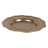 Clayre & Eef   | Decoratie Schaal Goudkleurig ø 20x2 cm | 6AL0081