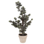 Clayre & Eef   | Decoratie Boom Groen Bruin 30x30x65 cm | 50832