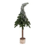 Clayre & Eef   | Kunstkerstboom Groen Wit ø 30x90 cm | 50834