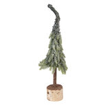 Clayre & Eef   | Kunstkerstboom Groen Wit ø 13x50 cm | 66428