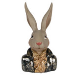 Clayre & Eef   | Decoratie Konijn Beige Groen 13x10x23 cm | 6PR6030