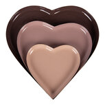 Clayre & Eef   | Decoratieve Schalen (3) Roze 3 Kleuren ø 24x1 / ø 19x1 / ø 13x1 cm | 6Y5974