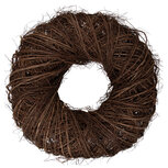 Clayre & Eef   | Decoratie Krans Bruin ø 60x18 cm | 5RO0102L