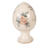 Clayre & Eef   | Decoratie Ei op voet Beige Roze ø 17x28 cm | 6CE2393XL