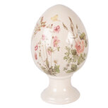 Clayre & Eef   | Decoratie Ei op voet Beige Roze ø 17x28 cm | 6CE2401XL