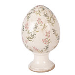 Clayre & Eef   | Decoratie Ei op voet Beige Roze ø 17x28 cm | 6CE2407XL