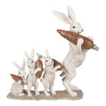 Clayre & Eef   | Decoratie Konijnen Beige Bruin 34x13x33 cm | 6PR5983