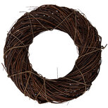 Clayre & Eef   | Decoratie Krans Bruin ø 50x12 cm | 6RO0605L