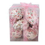 Clayre & Eef   | Decoratie Hanger Ei (set 9) Roze Wit ø 5x8 cm | 66449