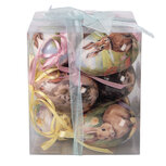 Clayre & Eef   | Decoratie Hanger Ei (set 9) Meerkleurig ø 5x8 cm | 66454