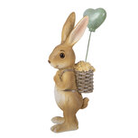 Clayre & Eef   | Decoratie Konijn Bruin Groen 7x5x17 cm | 6PR5976