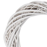 Clayre & Eef   | Decoratie Krans Wit ø 40x7 cm | 6RO0600MW