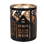 Clayre & Eef   | Theelichthouder Kerst Bruin ø 11x13 cm | 6Y5976