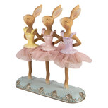 Clayre & Eef   | Decoratie Konijnen Bruin Roze 23x8x25 cm | 6PR5943
