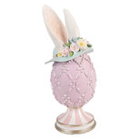 Clayre & Eef   | Decoratie Ei Paars Wit ø 13x30 cm | 6PR5953