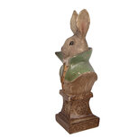 Clayre & Eef   | Decoratie Konijn Goudkleurig Groen 12x8x26 cm | 6PR5986