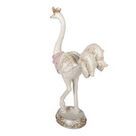 Clayre & Eef   | Decoratie Struisvogel Wit Roze 23x11x41 cm | 6PR5993