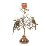 Clayre & Eef   | Kandelaar Konijn Goudkleurig Oranje 26x16x36 cm | 6PR6038