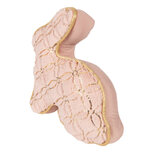 Clayre & Eef   | Deurstopper/Kussen Roze Goudkleurig 29x10x27 cm | TW0629