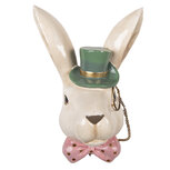 Clayre & Eef   | Decoratie Konijn Beige Groen 17x11x25 cm | 6PR5999
