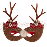 Clayre & Eef   | Bril met gewei Bruin Rood 19x4x18 cm | 66573