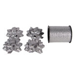 Clayre & Eef   | Lint en strikken Zilverkleurig 5x5x15 cm | 66574ZI