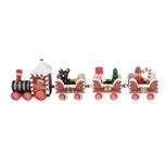 Clayre & Eef   | Kerstdecoratie Trein Rood Wit 22x2x7 cm | 6H2482
