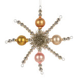 Clayre & Eef   | Kersthanger Zilverkleurig Goudkleurig 16x3x16 cm | 66534