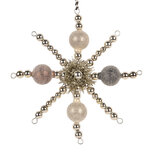 Clayre & Eef   | Kersthanger Zilverkleurig Grijs 16x3x16 cm | 66535