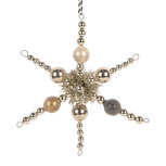 Clayre & Eef   | Kersthanger Zilverkleurig Grijs 16x3x16 cm | 66536