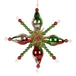 Clayre & Eef   | Kersthanger Groen Rot 17x3x17 cm | 66540