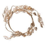 Clayre & Eef   | Decoratie Krans Goudkleurig Ø 15x2 cm | 66640