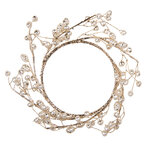 Clayre & Eef   | Decoratie Krans Goudkleurig Wit Ø 17x2 cm | 66641