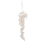 Clayre & Eef   | Decoratie hanger Wit 4x2x15 cm | 66647