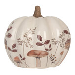 Clayre & Eef   | Decoratie Pompoen Beige Bruin ø 14x13 cm | 6CE2239S