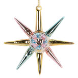 Clayre & Eef   | Kersthanger Goudkleurig Blauw 11x3x11 cm | 6GL5408