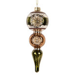 Clayre & Eef   | Kerstbal Groen Bruin ø 6x17 cm | 6GL5420